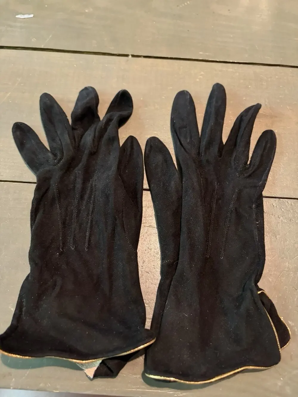 Vintage Vivier Kidskin Gloves Black Size 6.25 Argentina Curro De Cabrito 9” Long
